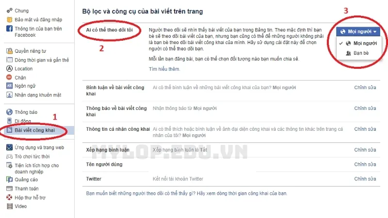 Các bước bật theo dõi trên Facebook trên máy tính đơn giản