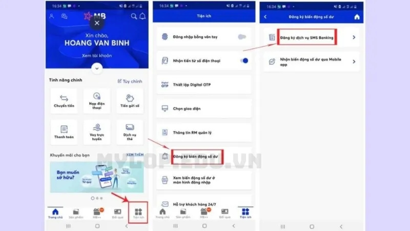Cách bật thông báo số dư tài khoản qua SMS Banking của MB Bank