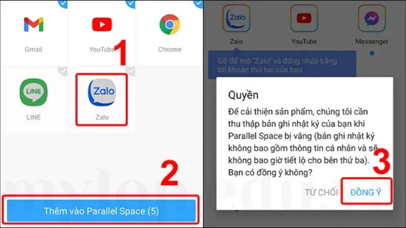 cách cài 2 zalo trên 1 điện thoại 5