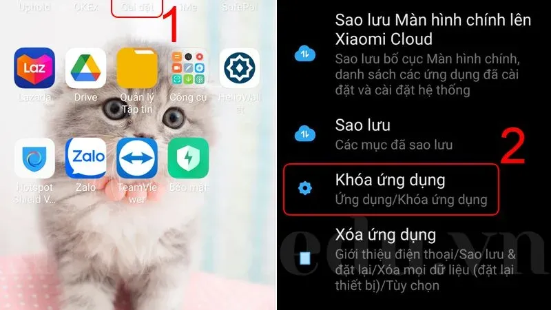 cách cài mật khẩu messenger 6