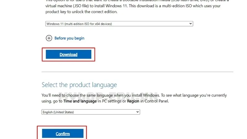 Tải xuống tệp cài đặt Windows 11 