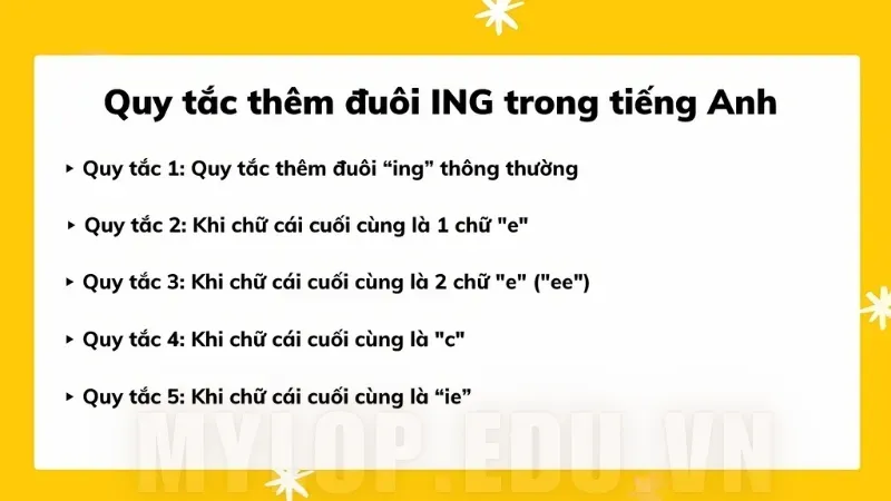 Tổng hợp các quy tắc thêm ing trong tiếng anh mà bạn cần biết 4