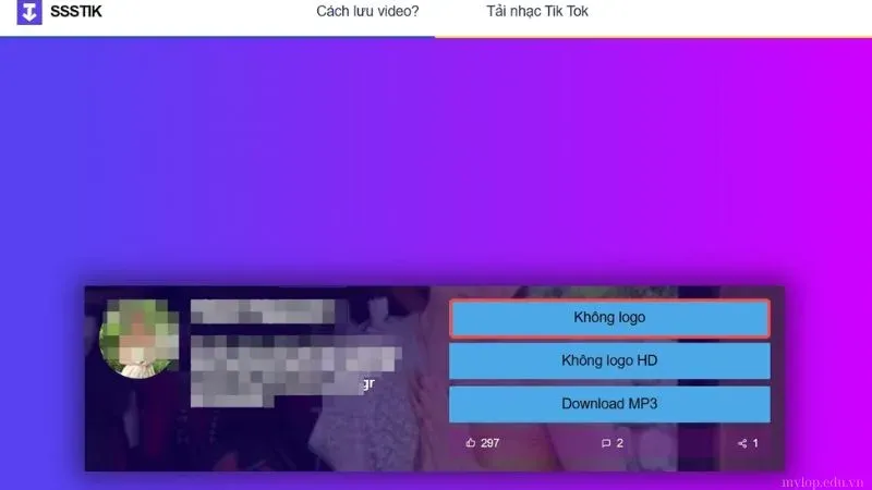 tải video tiktok không logo 5