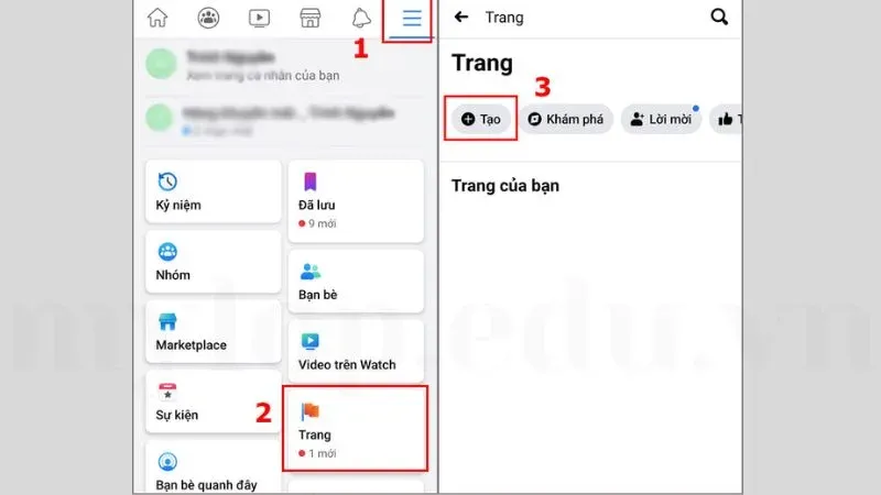 tạo fanpage trên điện thoại 1