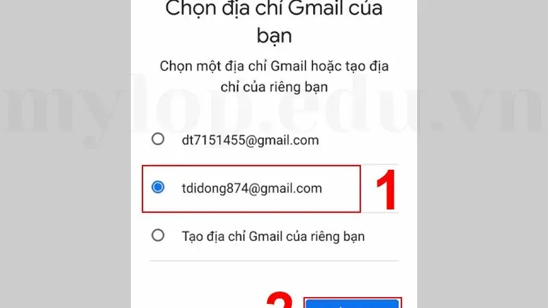 tạo tài khoản email 1