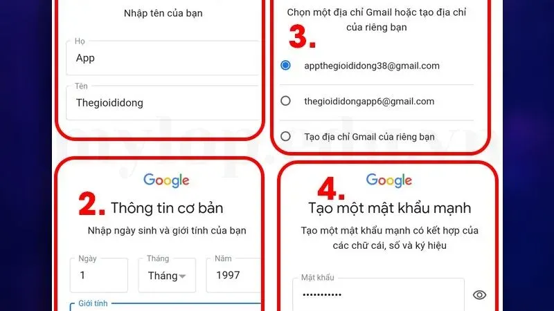 tạo tài khoản email 3