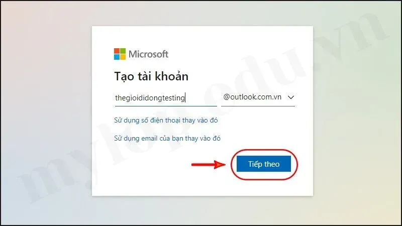 tạo tài khoản email 4