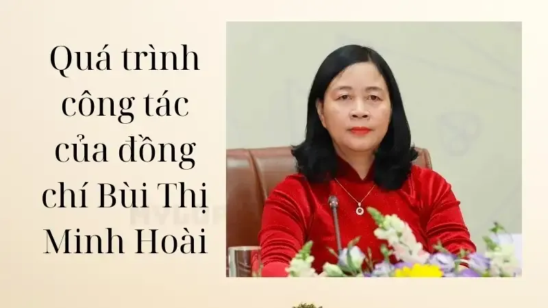 Quá trình công tác của đồng chí Bùi Thị Minh Hoài