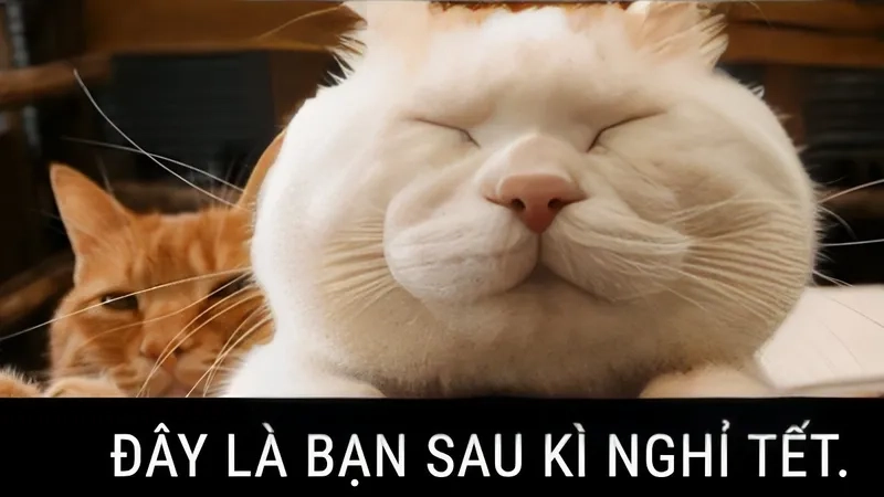 Ảnh mèo meme tết mang lại niềm vui cho người xem