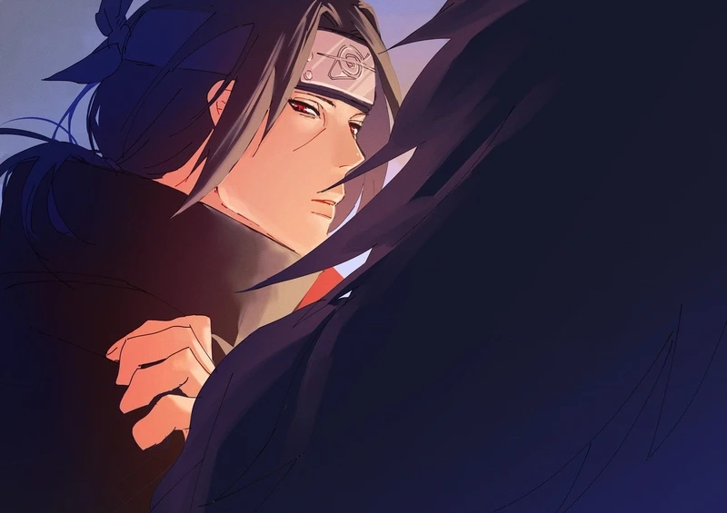 Hình ảnh uchiha itachi thể hiện sự thông minh và quyết đoán