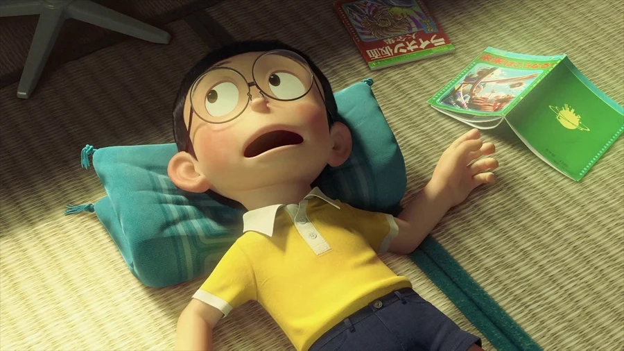 Hình của doraemon và nobita thể hiện sự kết hợp hoàn hảo