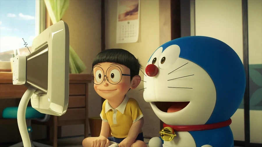 Hình ảnh doremon và nobita ngầu thể hiện tình bạn mạnh mẽ