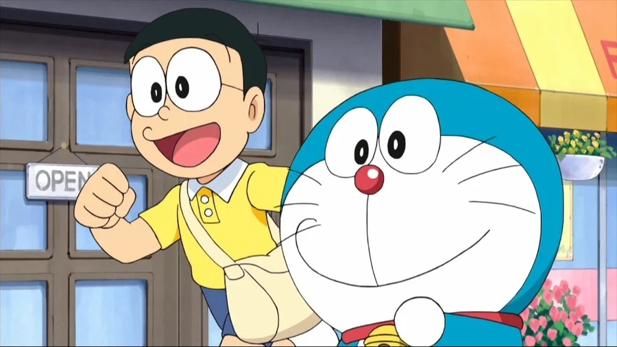 Hình nobita và xuka mang lại cảm giác ngọt ngào và lãng mạn