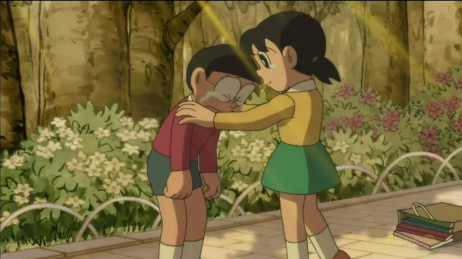 Hình ảnh nobita và xuka mang lại sự dễ thương và gần gũi