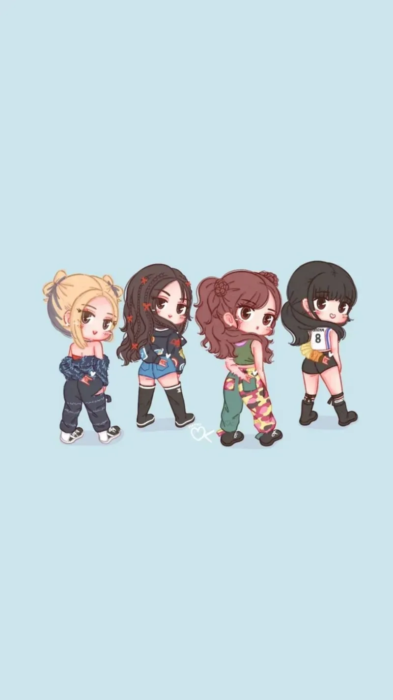 Avatar blackpink chibi tạo không gian vui vẻ và đáng yêu