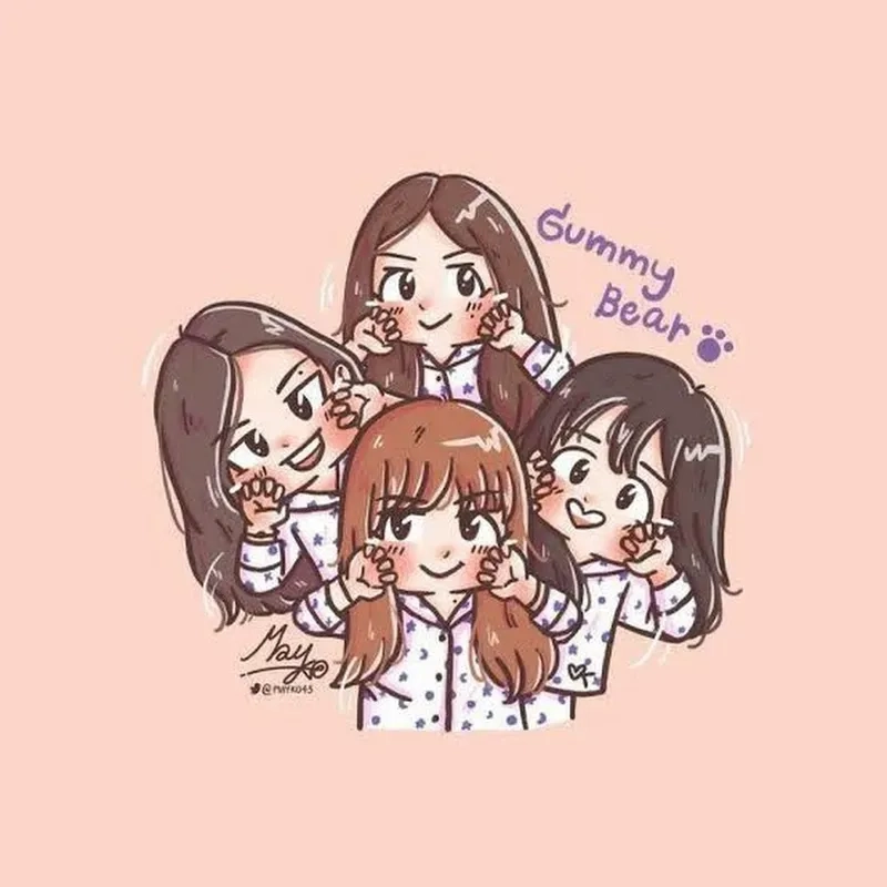 Avatar cute blackpink giúp bạn thể hiện sự đáng yêu