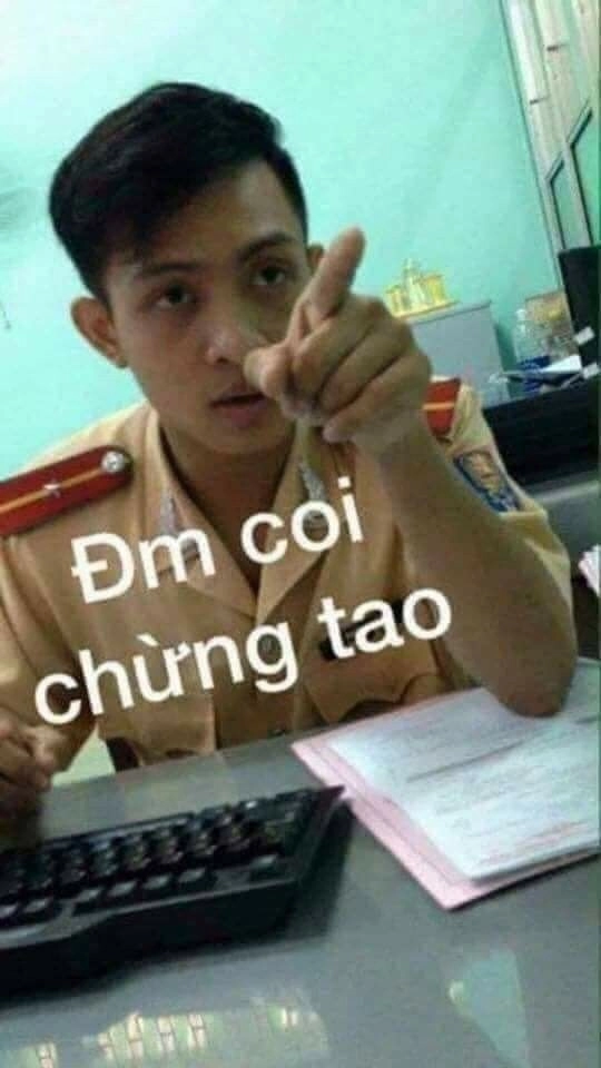 Công an giao thông meme dễ thương khiến bạn không thể nhịn cười