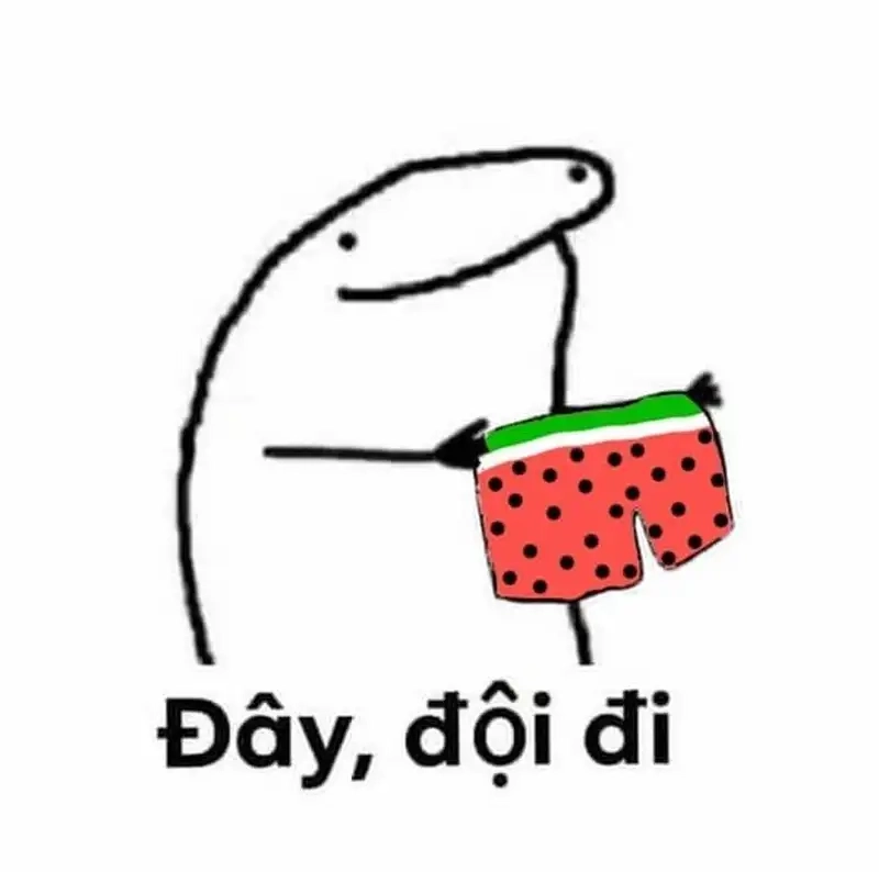 Sticker flork meme đội quần mang lại tiếng cười sảng khoái