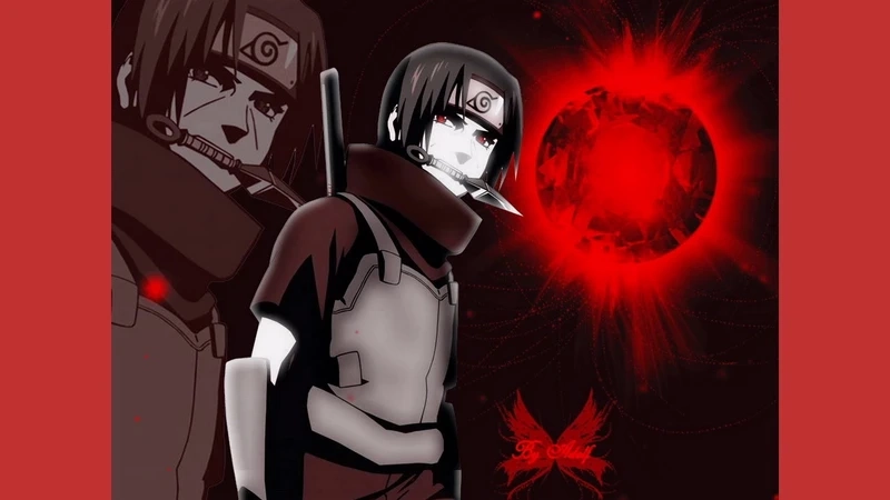 Hình nền sharingan itachi thể hiện sức mạnh và sự bí ẩn