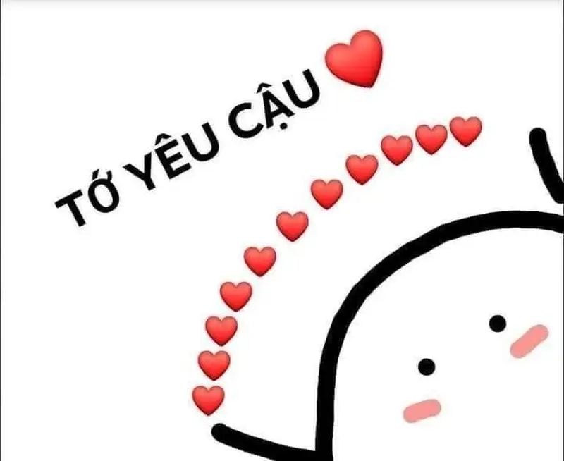 I love u meme thể hiện tình cảm chân thành