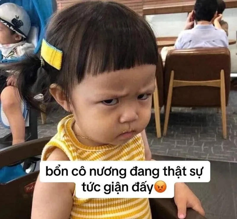 Meme mặt tức giận dễ thương cho những ai yêu thích hài hước