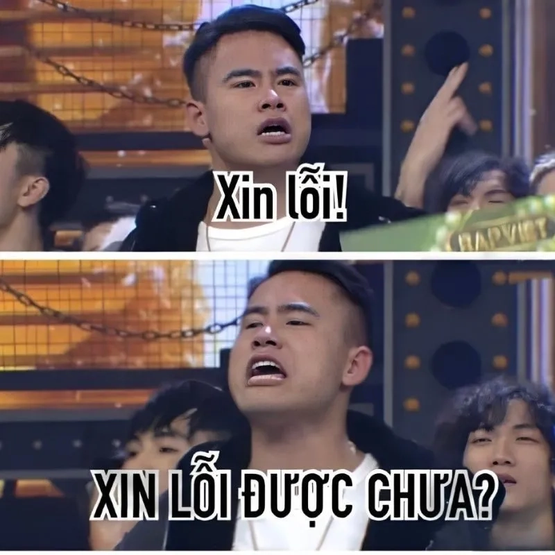 Meme xin lỗi em thể hiện sự chân thành và hài hước