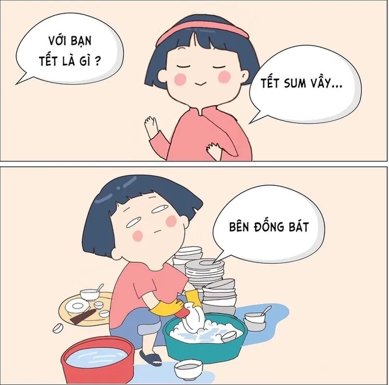 Meme tết hài hước dễ thương cho những ai yêu thích sự vui vẻ