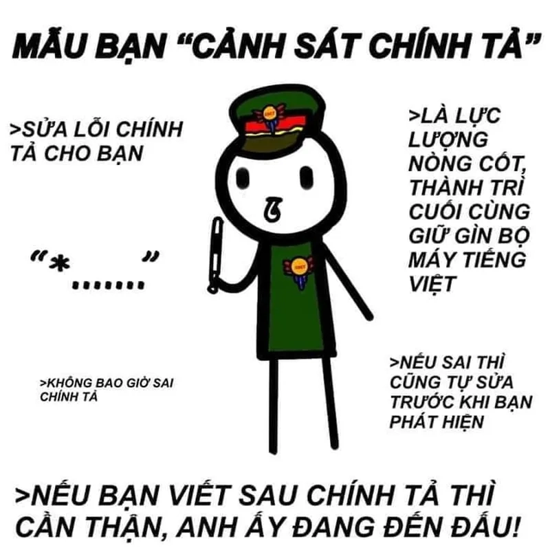 Chú công an meme dễ thương cho những ai yêu thích hài hước