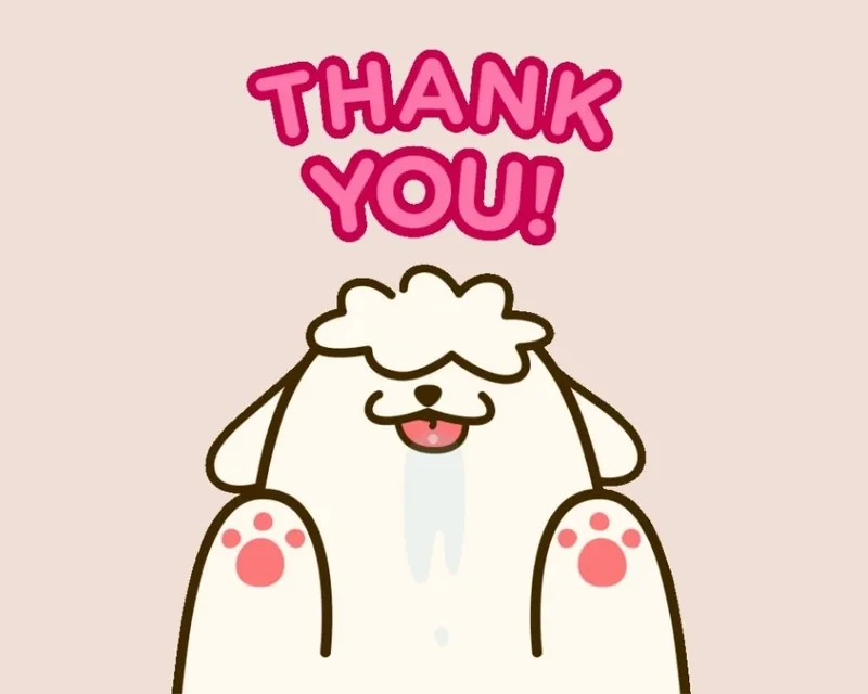 Ảnh thank you meme dễ thương cho ngày thêm vui