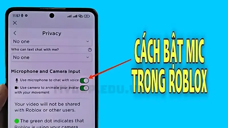 Cách bật mic trong Roblox trên điện thoại, máy tính