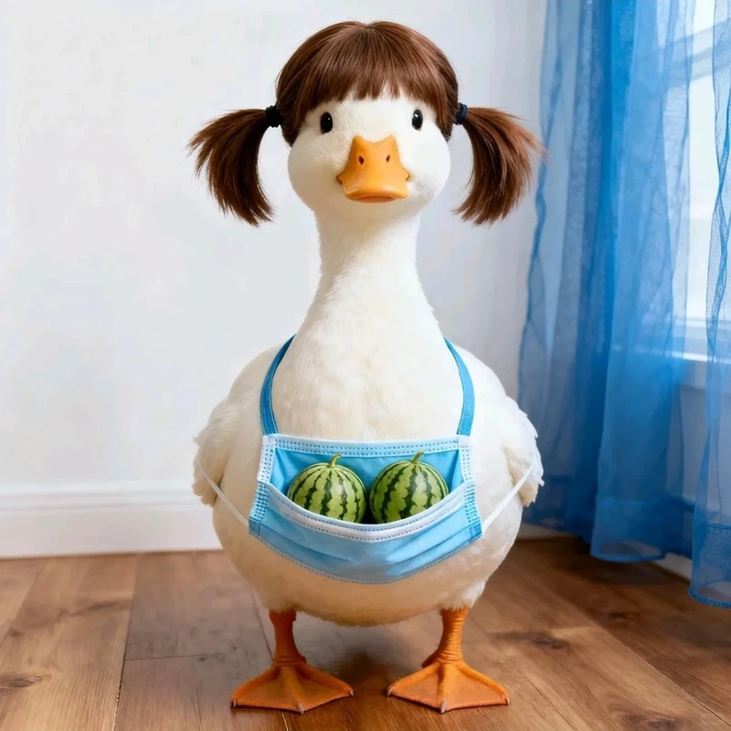 Ngắm nhìn hình con vịt trắng ngộ nghĩnh đáng yêu