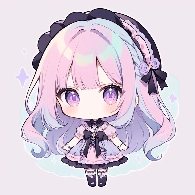 Tải ngay hình anime nữ cute chibi siêu dễ thương