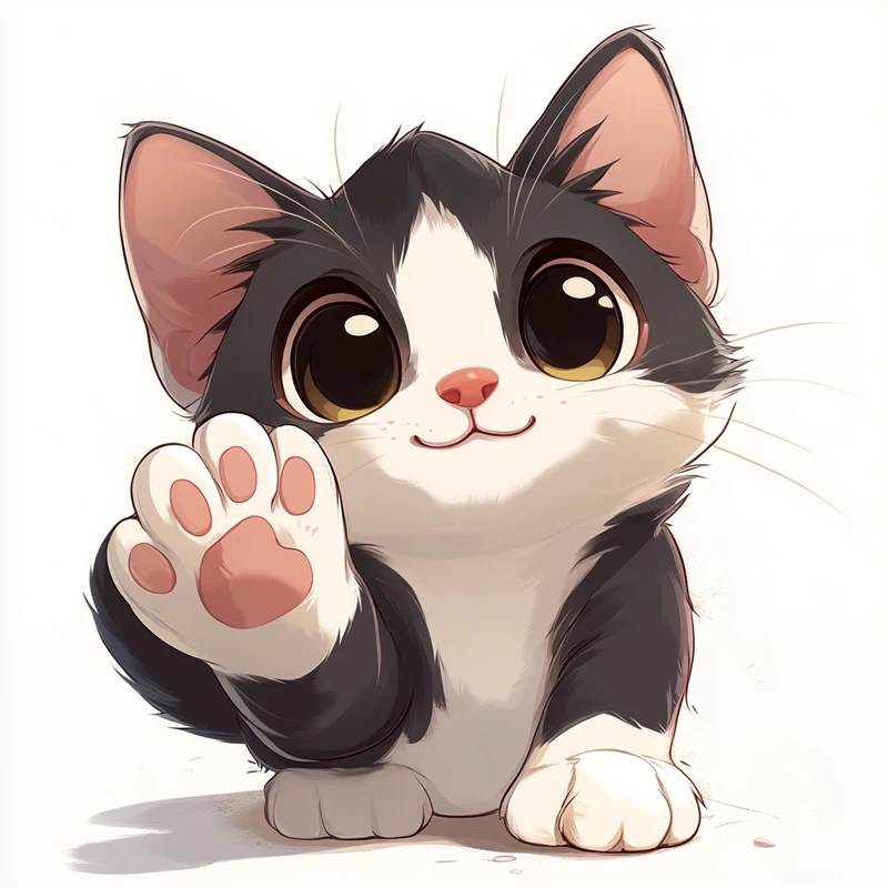 Bộ sưu tập ảnh mèo chibi đáng yêu cho fan mèo