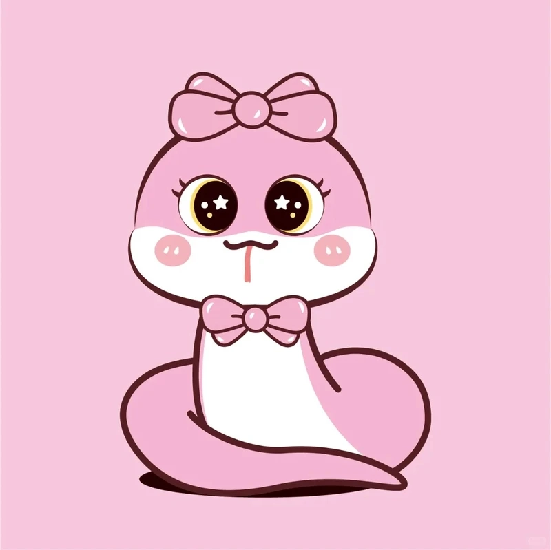 Ngắm nhìn hình rắn chibi dễ thương nhìn là mê