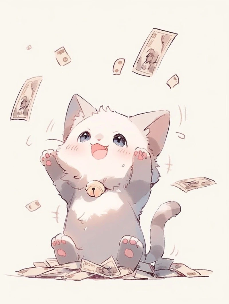 Nhìn là tan chảy với hình con mèo chibi cute