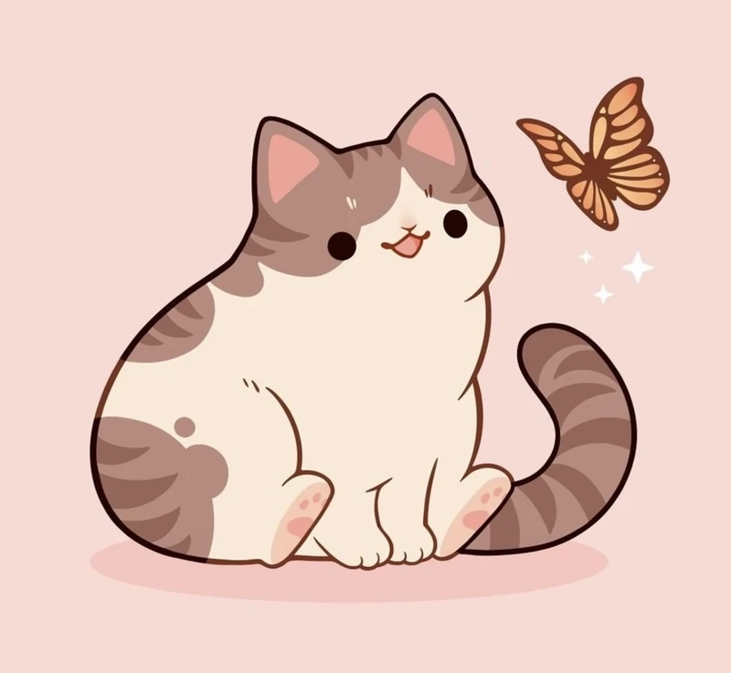 Thử ngay vẽ con mèo chibi đơn giản mà xinh