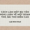 Bí quyết chinh phục bài văn nghị luận về đoạn thơ, bài thơ