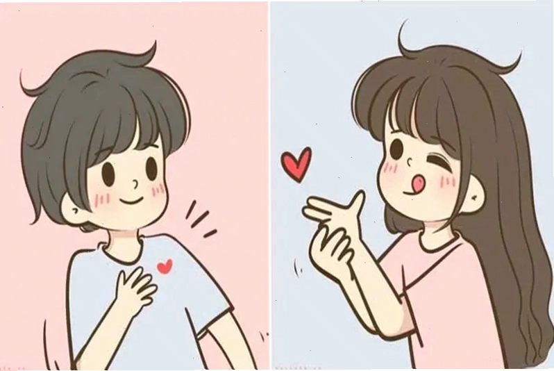 Ảnh anime cặp đôi đáng yêu đội mũ