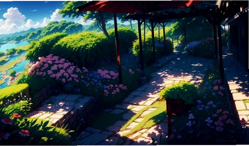 Ảnh anime phong cảnh đêm lung linh ánh đèn thành phố