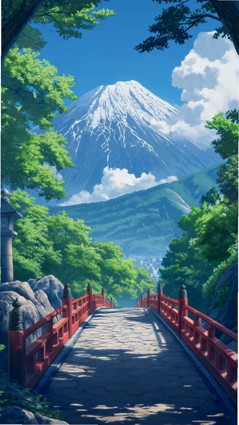 Ảnh nền anime 4K phong cảnh thành phố lung linh về đêm