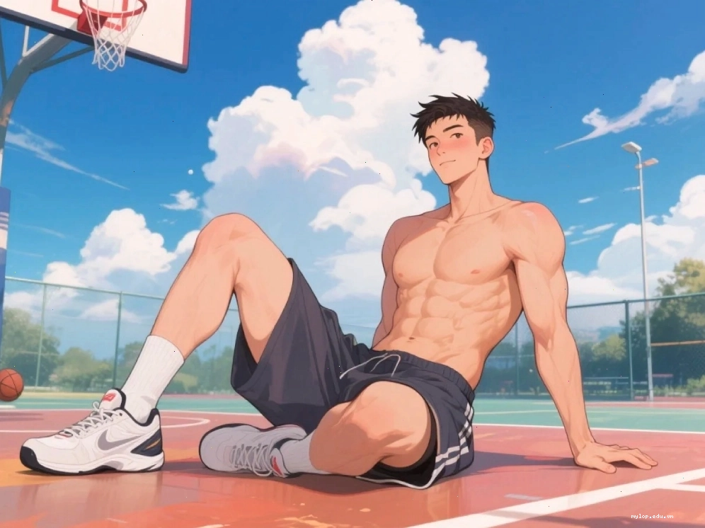 Anime nam 6 múi đang thực hiện động tác võ thuật
