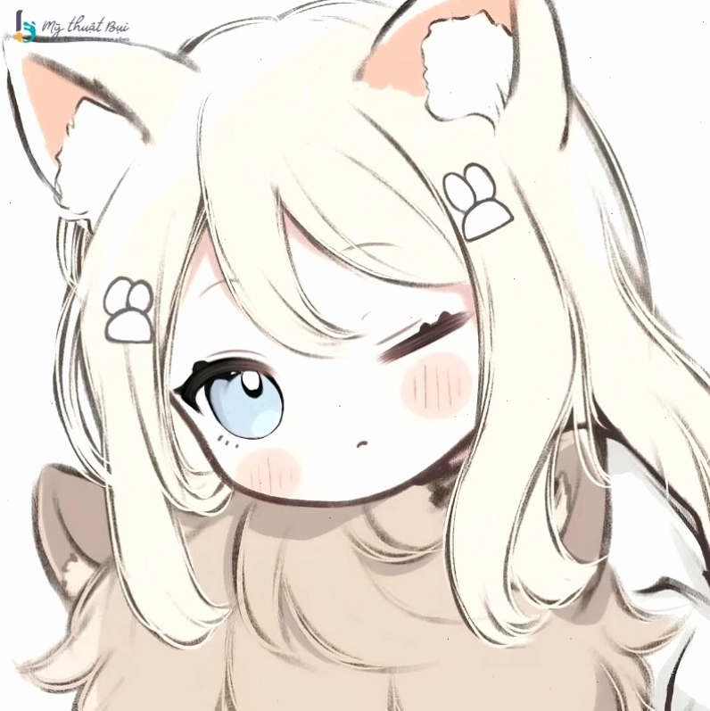 Anime nữ chibi với các biểu cảm khác nhau