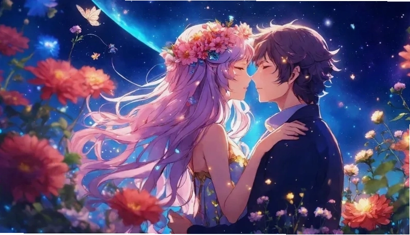 Avatar anime cặp đôi dễ thương đội mũ cùng nhau