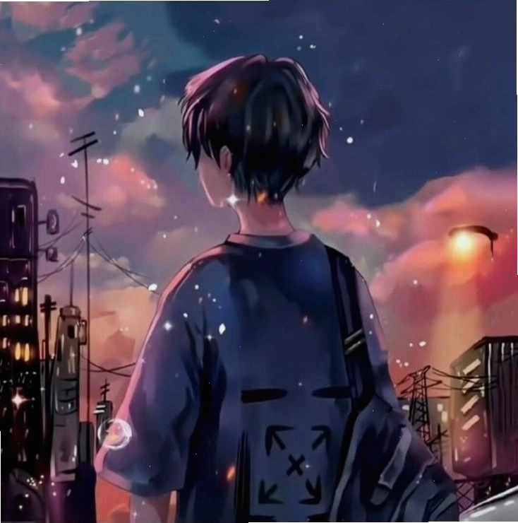 Avatar anime nam đẹp trai với ánh mắt sâu lắng