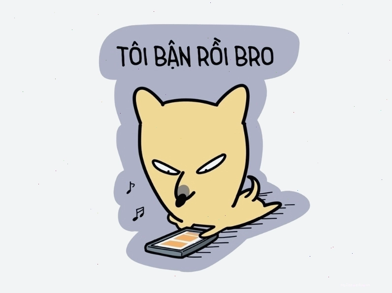 Avatar meme với dòng chữ Tôi bận rồi bro