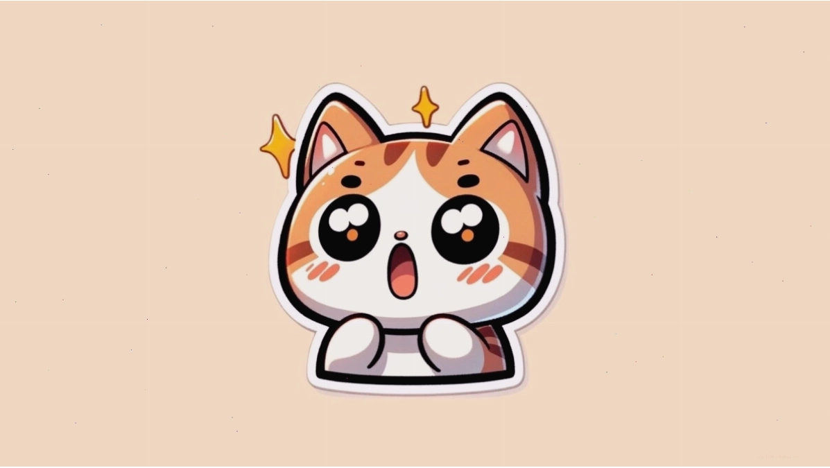 Avatar mèo chibi ăn kem
