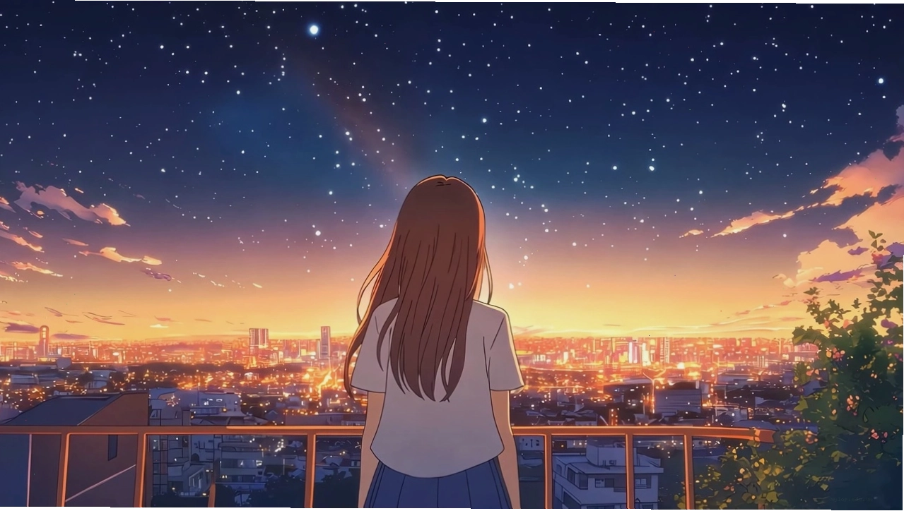 Background anime đẹp với cảnh quan thành phố