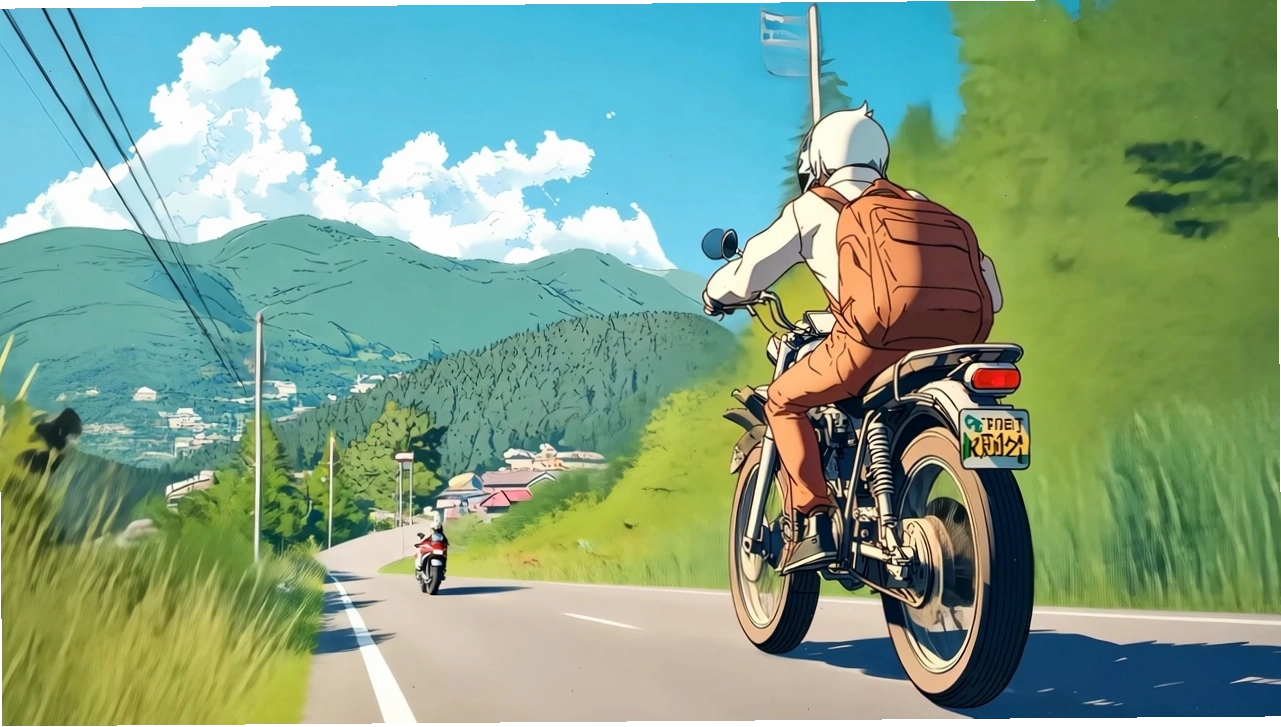 Background anime phong cách thành phố về đêm