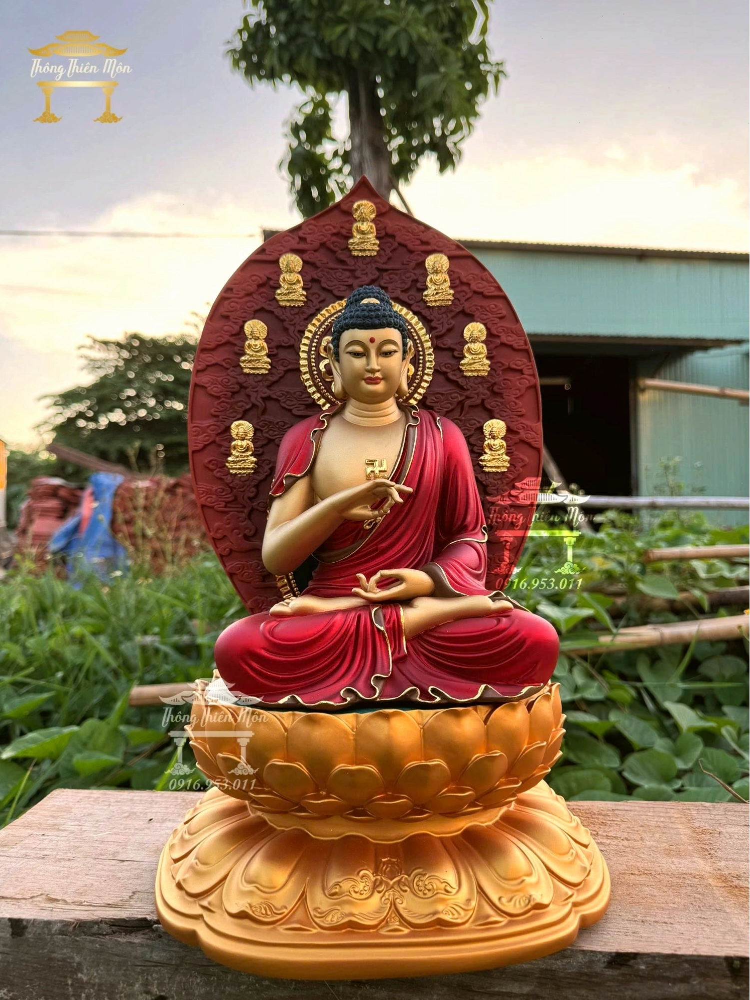 Bộ tượng Thất Phật Dược Sư uy nghiêm