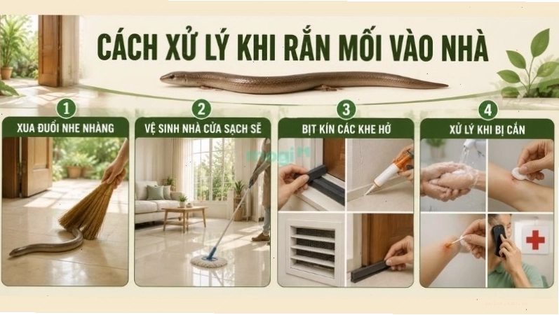 Cách xử lý khi rắn mối vào nhà bằng các biện pháp tự nhiên